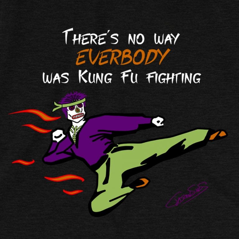 Kung Fu Fighting Muerto  • Women’s Casual V-Neck T-Shirt